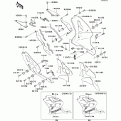 Схема узла: Cowling lowers(zx400-l5/l7) для Kawasaki ZX400 ZXR400
