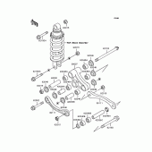 Схема вузла: Задня підвіска для Kawasaki ZX400 ZZR400