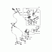 Схема вузла: Передній гальмівний циліндр Kawasaki ZR1200 ZRX1200 DAEG