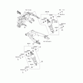 Схема узла: Подвеска/задний амортизатор для Kawasaki VN1700 Vulcan 1700 Classic