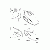 Схема вузла: Наклейки для Kawasaki EL250 Eliminator 250SE