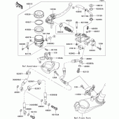 Схема узла: Передний тормозной цилиндр для Kawasaki ZX1400 Ninja ZX-14