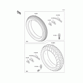 Схема вузла: Шини для Kawasaki VN1600 Vulcan 1600 Mean Streak