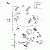 Схема вузла: Замок запалювання для Kawasaki ZX1100 Ninja ZX-11