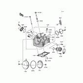 Схема вузла: Головка циліндра для Kawasaki KLX125 KLX125