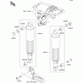 Схема вузла: Підвіска/амортизатор для Kawasaki EJ650 W650
