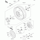 Схема узла: Ступица заднего колеса для Kawasaki ZX400 ZXR400