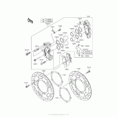 Схема вузла: Переднє гальмо для Kawasaki VN1700 Vulcan 1700 Voyager ABS