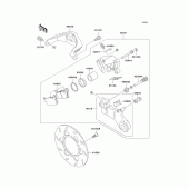 Схема вузла: Заднє гальмо для Kawasaki KLX300R