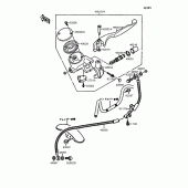 Схема вузла: Передній гальмівний циліндр Kawasaki EN400 Vulcan 400
