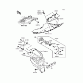 Схема вузла: Задній ліхтар (Стоп-сигнал) (s) для Kawasaki ZR750 Z750