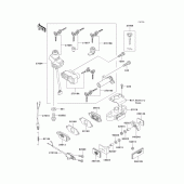 Схема вузла: Ignition switch/locks/reflectors для Kawasaki ZX1100 Ninja ZX-11