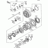 Схема вузла: Зчеплення для Kawasaki VN1500 VN-15