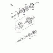 Схема вузла: Secondary shaft для Kawasaki ZX600 GPX600R