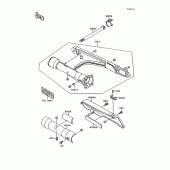 Схема вузла: Задній важіль (Маятник) для Kawasaki VN1500 VN-15