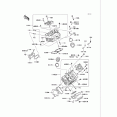 Схема вузла: Головка циліндра для Kawasaki VN750 Vulcan 750