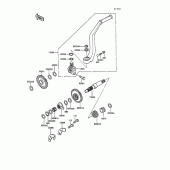 Схема узла: Kickstarter mechanism для Kawasaki KL250 KLR250