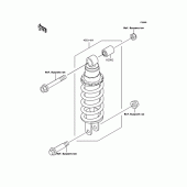 Схема вузла: Амортизатор задній для Kawasaki KLE400