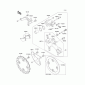Схема вузла: Заднє гальмо для Kawasaki KX450 KX450F