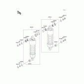 Схема вузла: Підвіска/задній амортизатор для Kawasaki VN1600 VN1600 Classic
