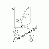 Схема вузла: Kickstarter Mechanism для Kawasaki KX85 KX85