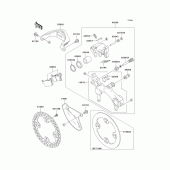 Схема вузла: Заднє гальмо для Kawasaki KX250/ KX252 KX250