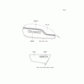 Схема вузла: Наклейки (Жовтий; KCF) для Kawasaki BJ250 250TR
