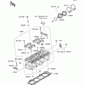 Схема узла: Головка цилиндра для Kawasaki ZX1000 Ninja ZX-10R