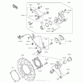 Схема вузла: Заднє гальмо для Kawasaki ZX1000 Ninja 1000 ABS