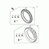 Схема вузла: Шини для Kawasaki EX300 Ninja 300 ABS