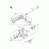 Схема узла: Ступица переднего колеса для Kawasaki KL110 KSR