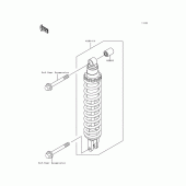 Схема вузла: Амортизатор задній для Kawasaki KLX650 KLX650 Motard