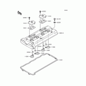 Схема вузла: Клапанна кришка Kawasaki ZR1200 ZRX1200R