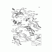 Схема вузла: Облицювальні елементи Kawasaki ZX636 Ninja ZX-6R ABS 30th Anniversary Edition