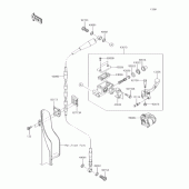 Схема вузла: Передній гальмівний циліндр Kawasaki KX250/ KX252 KX250F