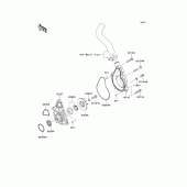 Схема вузла: Водяний насос для Kawasaki EX650 Ninja 650