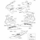Схема вузла: Decals(silver/black) для Kawasaki ZX636 Ninja ZX-6R