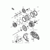 Схема вузла: Зчеплення для Kawasaki VN1700 Vulcan 1700 Nomad ABS