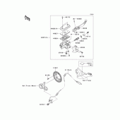 Схема вузла: Передній гальмівний циліндр Kawasaki VN1700 Vulcan 1700 Voyager ABS