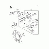 Схема узла: Задний тормоз для Kawasaki KLX250 KLX250
