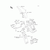 Схема вузла: Fender(1/2) для Kawasaki KL650 KL650 Tengal