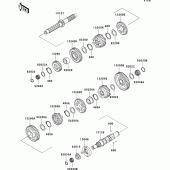 Схема узла: Transmission(vn1500-l2h) для Kawasaki VN1500 VN1500 Classic Tourer Fi