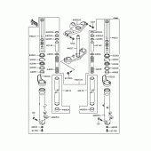 Схема вузла: Вилка передньої осі для Kawasaki ZX400 ZZR400