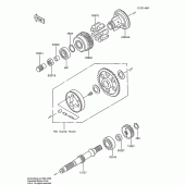 Схема вузла: Проміжний вал для Kawasaki ZX600 Ninja 600R