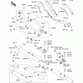 Схема вузла: Вихлопна система для Kawasaki VN1700 Vulcan 1700 Voyager