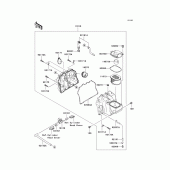 Схема узла: Воздушный фильтр для Kawasaki ZR750 Z750