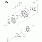 Схема вузла: Ступиця заднього колеса для Kawasaki VN1500 VN1500 Classic FI