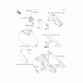 Схема вузла: Інформаційні наклейки для Kawasaki VN800 Vulcan 800 Classic