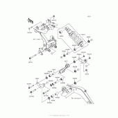 Схема узла: Подвеска/задний амортизатор для Kawasaki ER650 Z650
