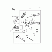 Схема узла: Ручки с подогревом (Опция) для Kawasaki KLZ1000 Versys 1000 LT